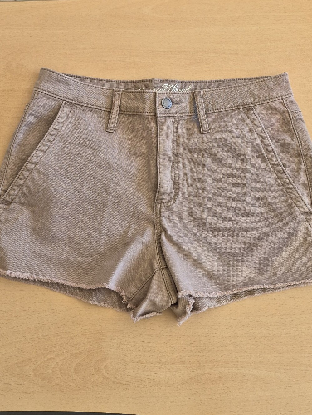 Universal Thread Taupe Raw-Hem Jean Shorts